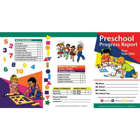 Preschool Progress Report (4 Year Olds)