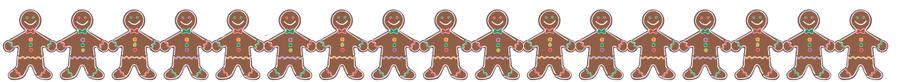 Gingerbread Men Bulletin Board Border