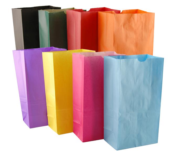 Gusseted Bags - 6# Bright Colors