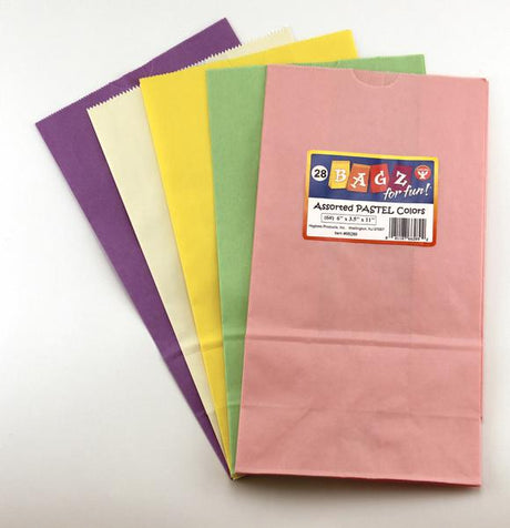 Gusseted Bags - 6# Pastel