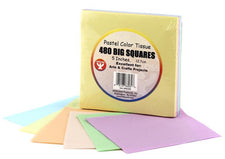 5" Tissue Paper Squares, Pastel