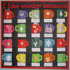 "I Like Winter..." Hot Cocoa Bulletin Board Idea