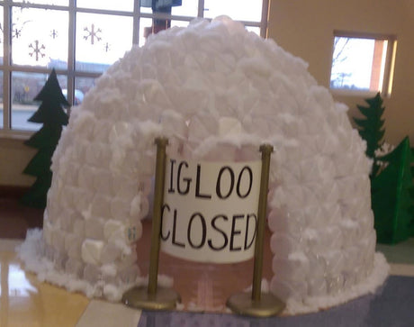 Walk-In Igloo Winter Classroom Decoration