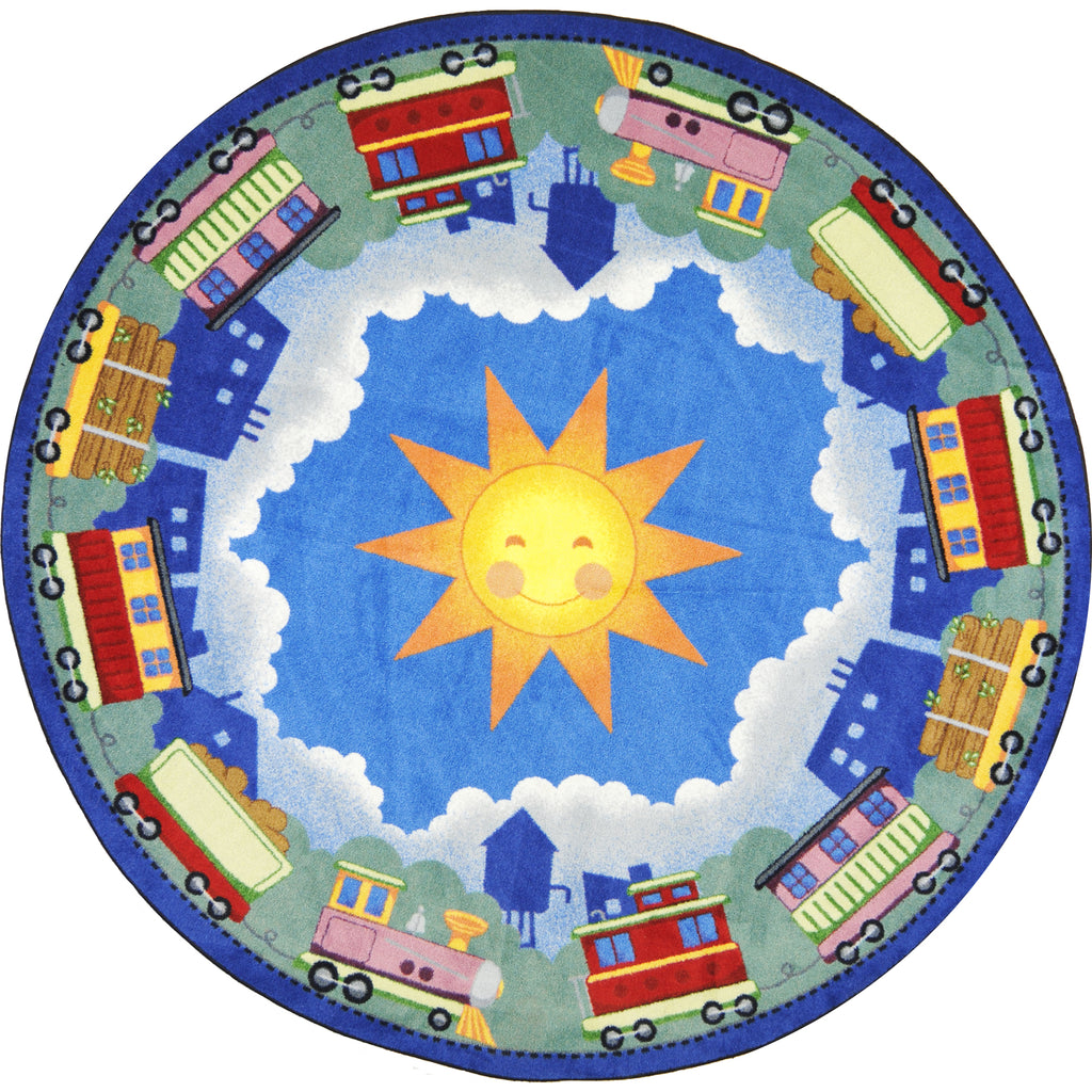 In Training© Kid's Play Room Rug, 3'10" x 5'4"  Oval