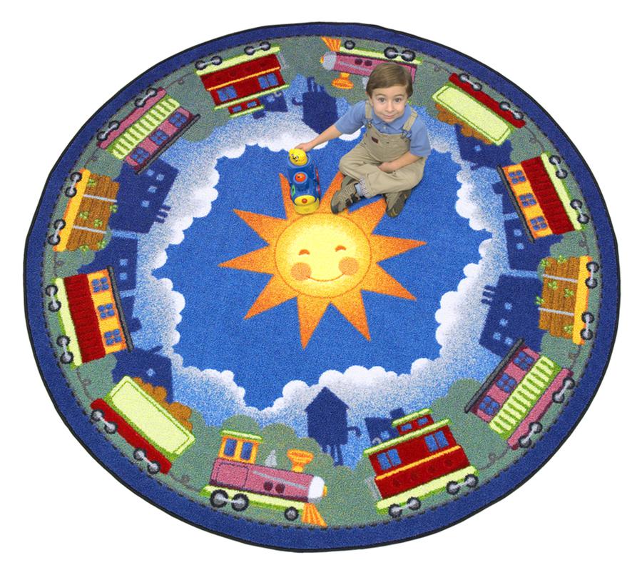 In Training© Kid's Play Room Rug, 3'10" x 5'4"  Oval