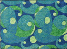 Jazzy© Classroom Rug, 7'8" x 10'9" Rectangle Blue/Teal