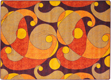 Jazzy© Classroom Rug, 5'4" x 7'8" Rectangle Orange/Purple