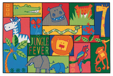 Jungle Fever KID$ Value Discount Carpet, 4' x 6' Rectangle