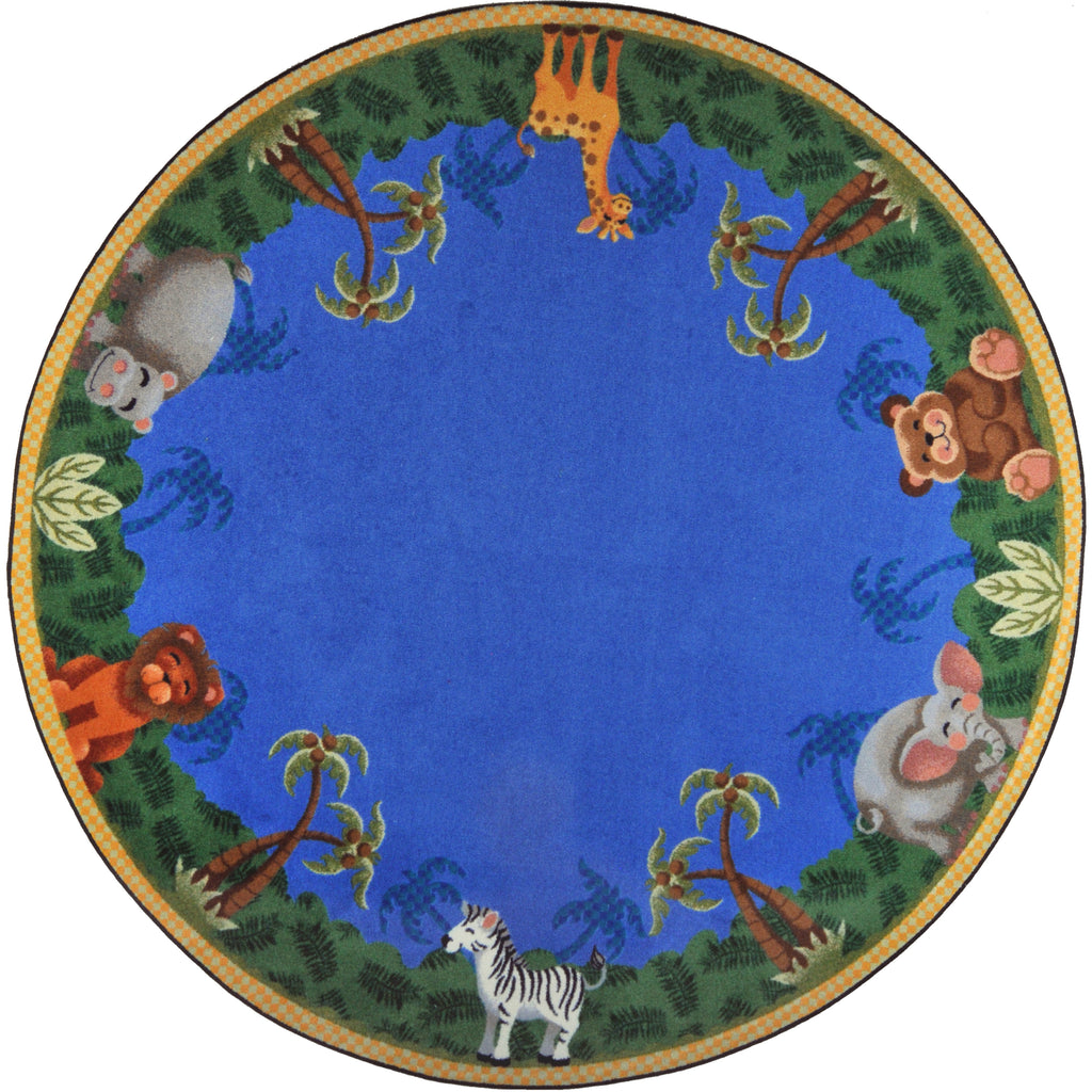 Jungle Friends© Classroom Rug, 5'4"  Round