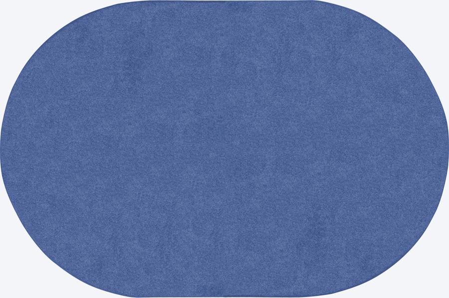 Just Kidding™ Cobalt Blue Classroom Rug, 12' x 8' Oval