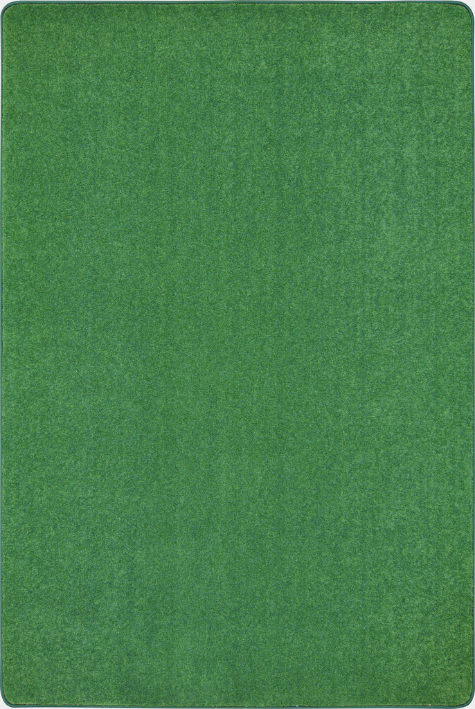 Just Kidding™ Grass Green Classroom Rug, 4' x 6' Rectangle