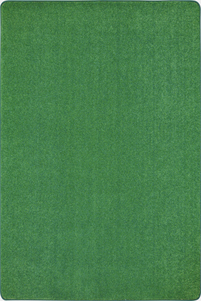 Green Reading Rug Joy Carpets Just Kidding™ Grass Green Classroom Rug, 12' x 6' Rectangle ...
