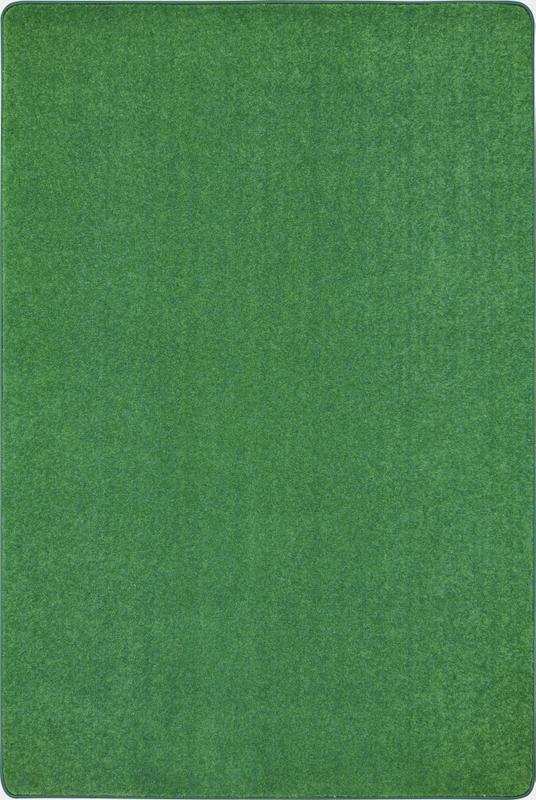 Just Kidding™ Grass Green Classroom Rug, 12' x 6' Rectangle