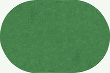 Just Kidding™ Grass Green Classroom Rug, 6' x 9' Oval
