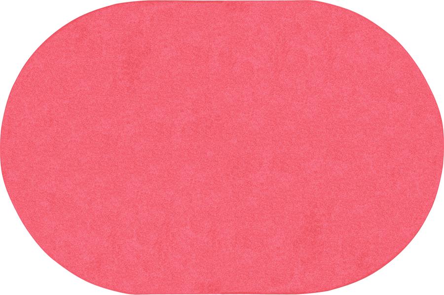 Just Kidding™ Hot Pink Classroom Rug, 12' x 8' Oval