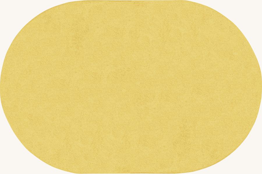 Just Kidding™ Lemon Yellow Classroom Rug, 12' x 8' Oval