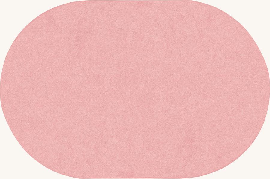 Just Kidding™ Pale Pink Classroom Rug, 12' x 8' Oval
