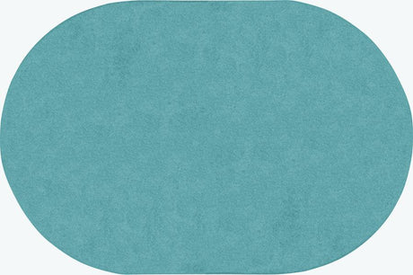 Just Kidding™ Seafoam Classroom Rug, 6' x 9' Oval
