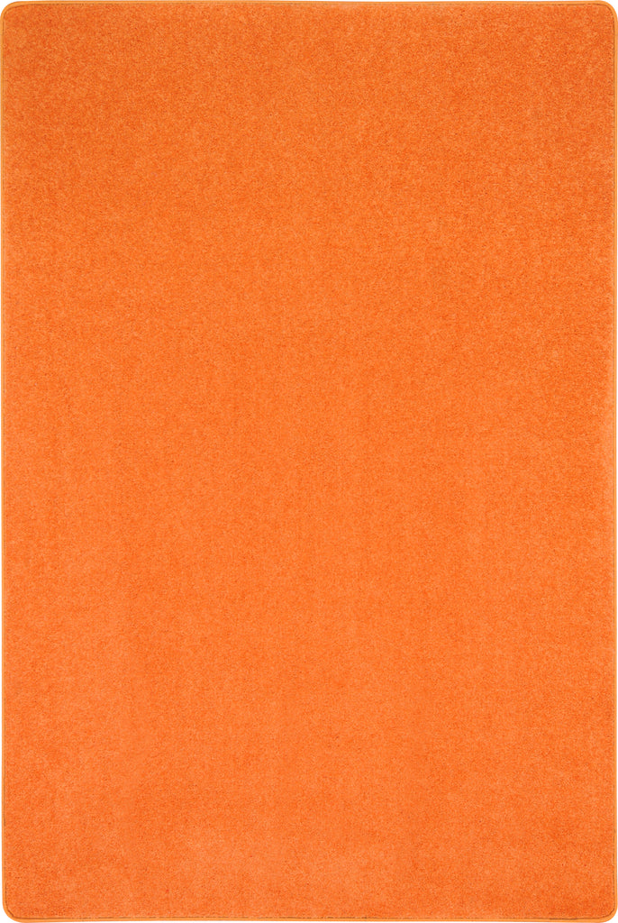 Just Kidding™ Tangerine Orange Classroom Rug, 6' x 9' Rectangle