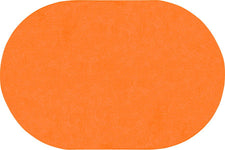 Just Kidding™ Tangerine Orange Classroom Rug, 12' x 8' Oval