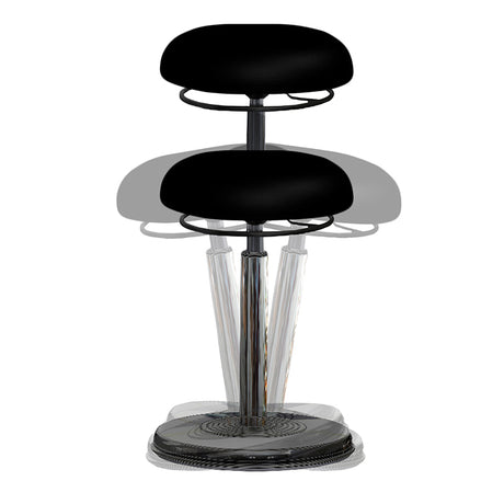 Kore™ Office Executive Plus Hi-Rise Wobble Chair (21.5” - 32”), Black Leather-like