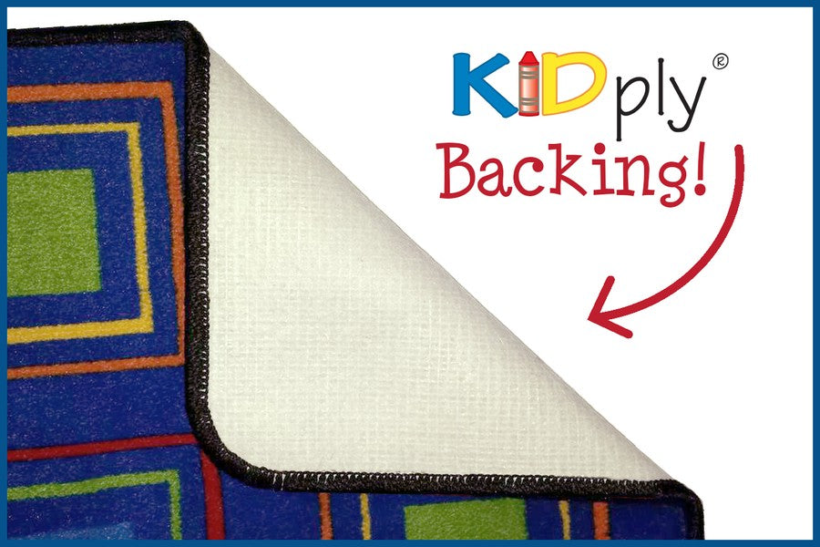 KIDSoft™ Pattern Blocks Classroom Rug, 6' x 9' Rectanlge – Nature