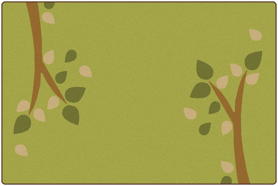 KIDSoft™ Branching Out Classroom Carpet, 6' x 9' Rectangle – Green