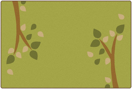 KIDSoft™ Branching Out Classroom Carpet, 4' x 6' Rectangle – Green