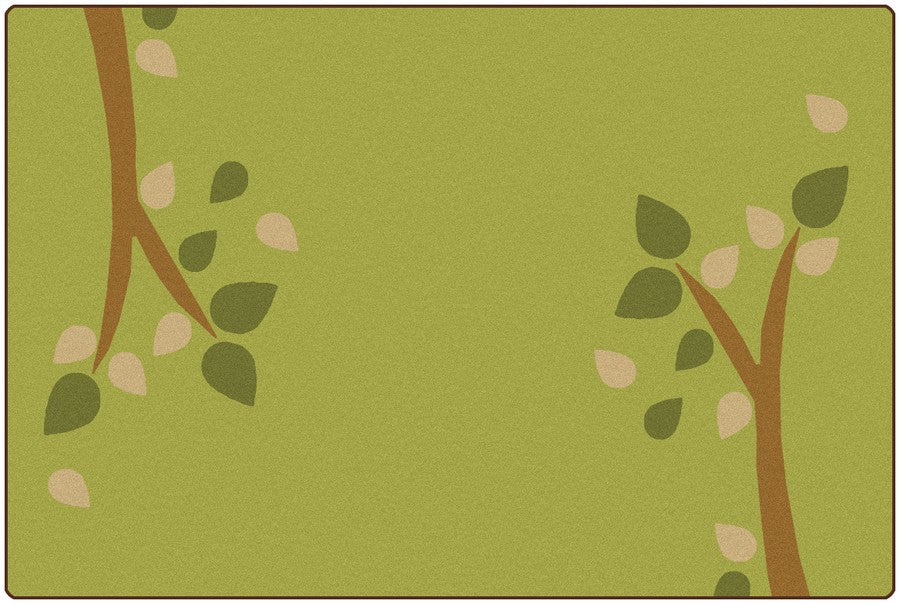 KIDSoft™ Branching Out Classroom Carpet, 4' x 6' Rectangle – Green