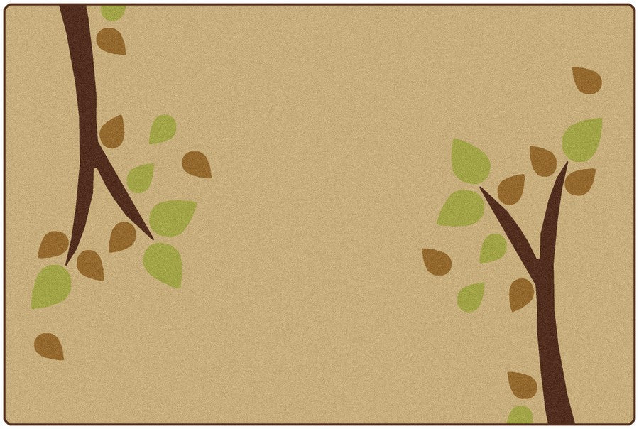 KIDSoft™ Branching Out Classroom Carpet, 6' x 9' Rectangle – Tan