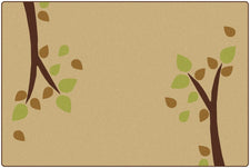 KIDSoft™ Branching Out Classroom Carpet, 6' x 9' Rectangle – Tan