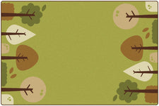 KIDSoft™ Tranquil Trees Classroom Carpet, 6' x 9' Rectangle – Green