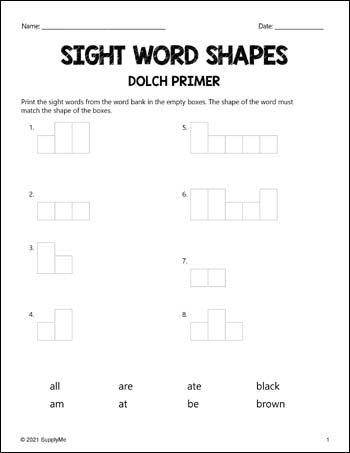 Kindergarten Sight Words Bundle - Dolch Primer Sight Word Worksheets, Printables, Flash Cards, And More! - 24 Activities