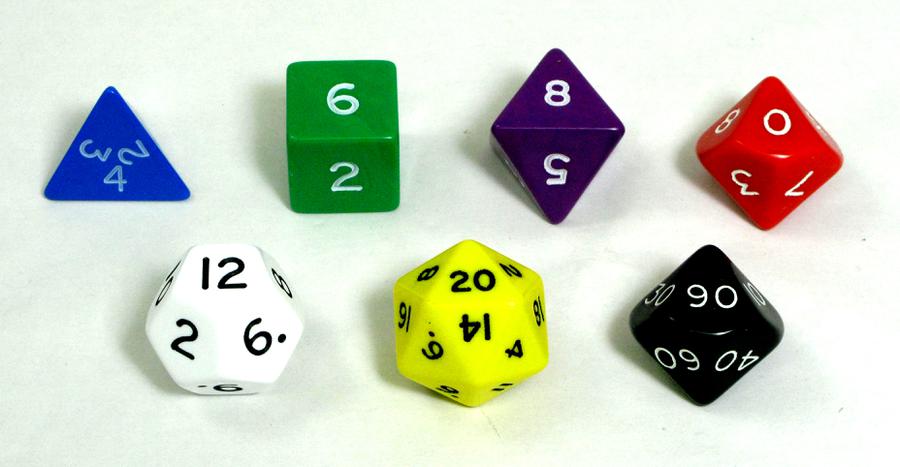 Jumbo Polyhedral Dice Set Of 7