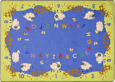 Lamby Pie© Alphabet Classroom Rug, 5'4" x 7'8" Rectangle