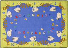 Lamby Pie© Alphabet Classroom Rug, 7'8" x 10'9"  Oval