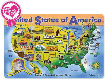 USA Map Wooden Puzzle