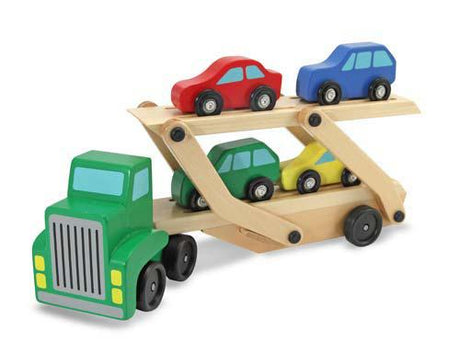 Car Carrier Truck & Cars Wooden Toy Set