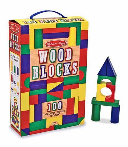 100 Piece Wood Blocks Set