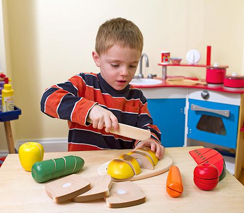 Cutting Food, Wooden Play Food
