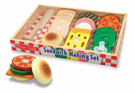 Sandwich Making Set, Wooden Play Food