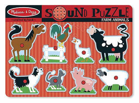 Farm Animals Sound Puzzle, 8 Pieces