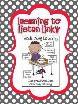 Whole Body Listening (Learning to Listen FREEbies)