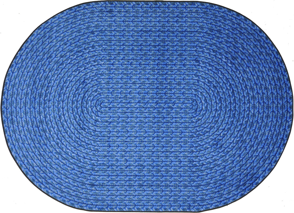 Legacy© Classroom Rug, 5'4" x 7'8"  Oval Blue