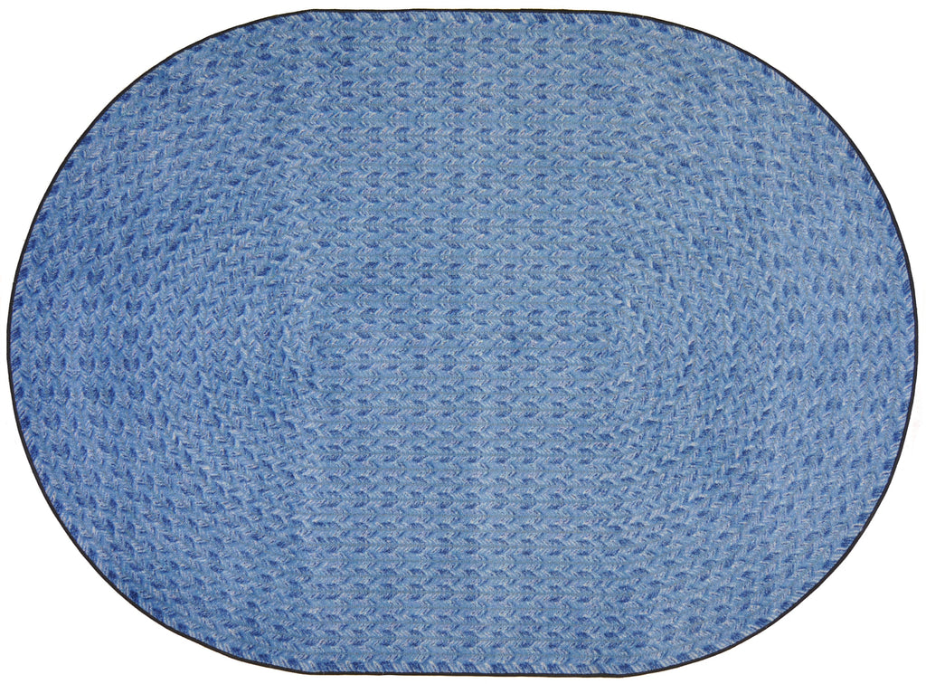 Legacy© Classroom Rug, 5'4" x 7'8"  Oval Federal Blue