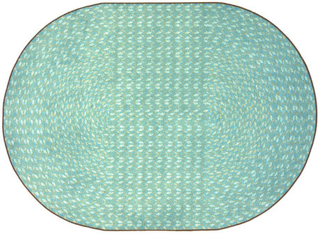 Legacy© Classroom Rug, 5'4" x 7'8"  Oval Teal