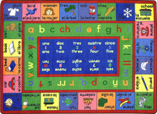 LenguaLink© (Spanish) Alphabet Classroom Rug, 5'4" x 7'8" Rectangle