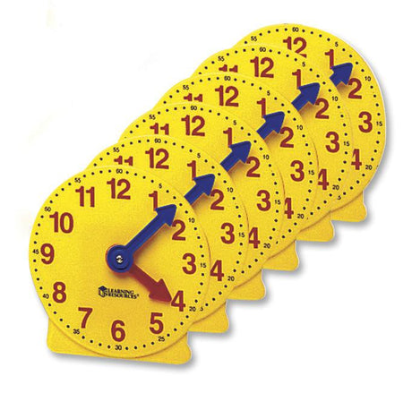 Big Time™ Learning Clock®, Set of 6, 4" Clocks