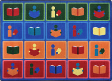 Library Blocks© Classroom Rug, 5'4" x 7'8" Rectangle