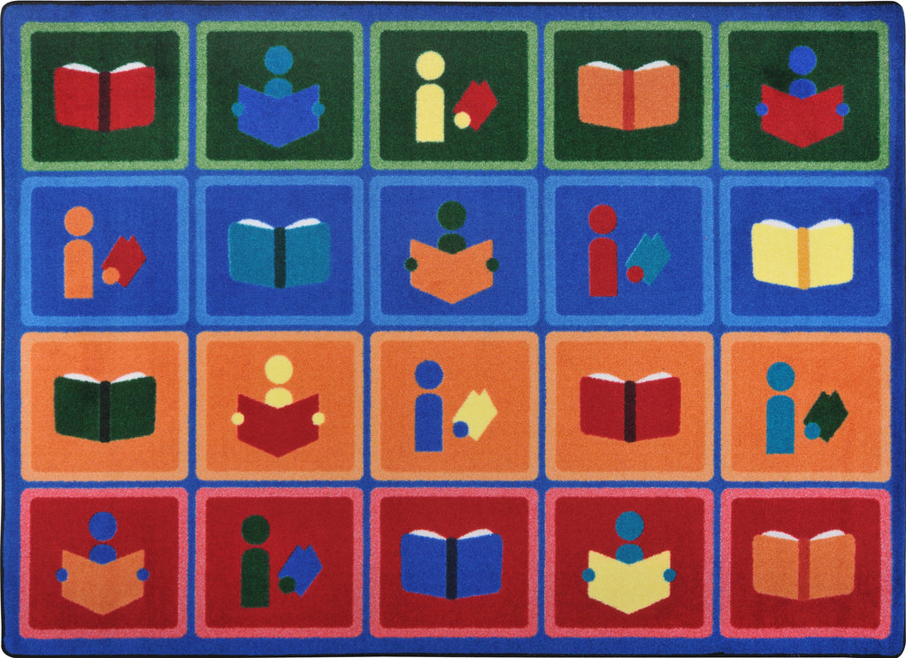 Joy Carpets Library Blocks© Classroom Rug, 7'8